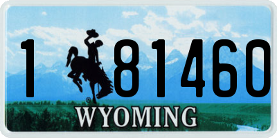 WY license plate 181460