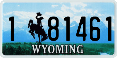 WY license plate 181461