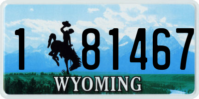 WY license plate 181467