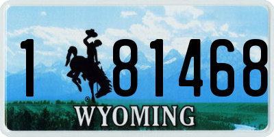 WY license plate 181468
