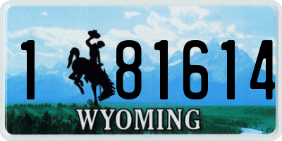 WY license plate 181614