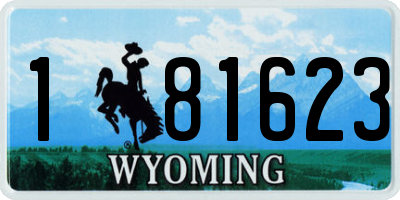 WY license plate 181623