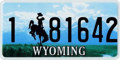 WY license plate 181642