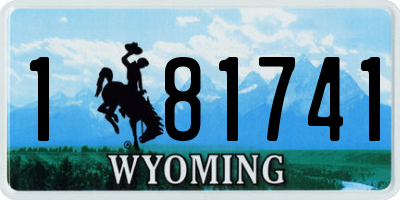 WY license plate 181741