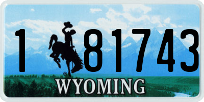 WY license plate 181743
