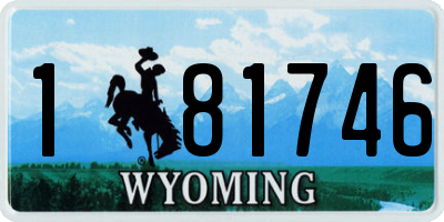 WY license plate 181746