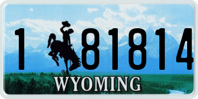 WY license plate 181814