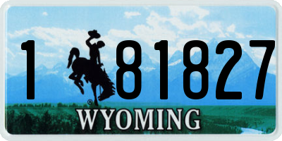 WY license plate 181827
