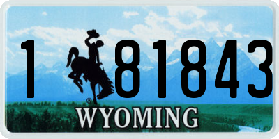 WY license plate 181843