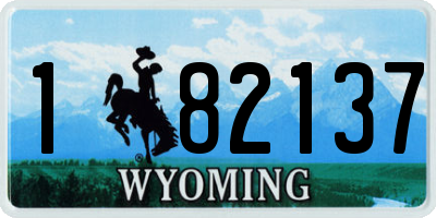 WY license plate 182137
