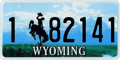 WY license plate 182141