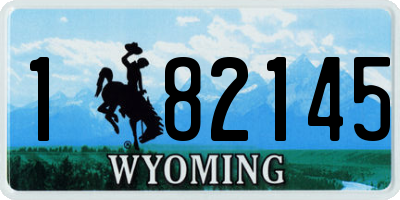 WY license plate 182145