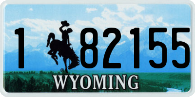 WY license plate 182155