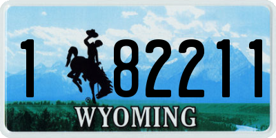 WY license plate 182211