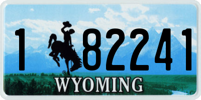 WY license plate 182241