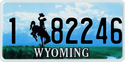 WY license plate 182246