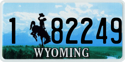 WY license plate 182249