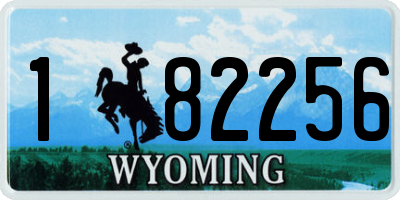 WY license plate 182256