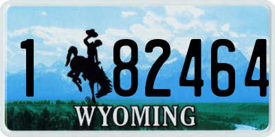 WY license plate 182464