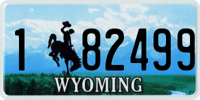 WY license plate 182499