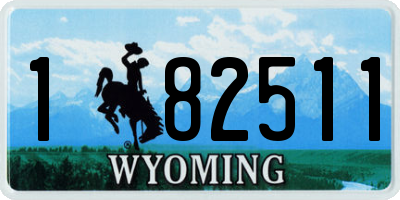 WY license plate 182511