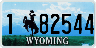 WY license plate 182544