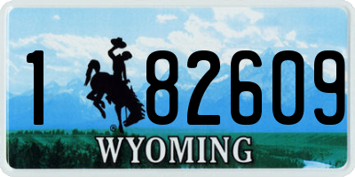 WY license plate 182609