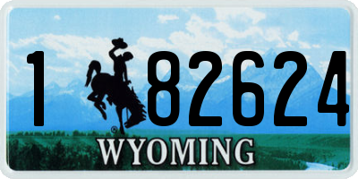 WY license plate 182624