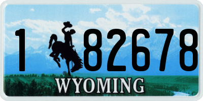 WY license plate 182678