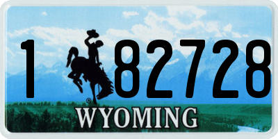 WY license plate 182728