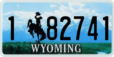 WY license plate 182741