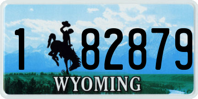 WY license plate 182879