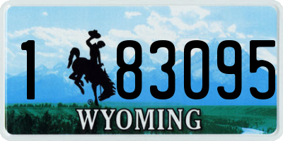 WY license plate 183095