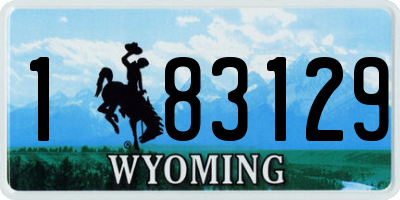 WY license plate 183129