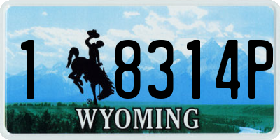 WY license plate 18314P