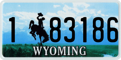 WY license plate 183186