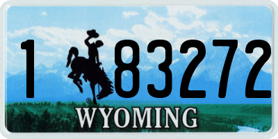 WY license plate 183272