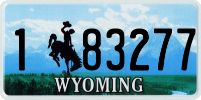 WY license plate 183277