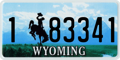 WY license plate 183341