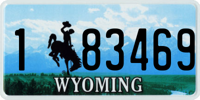 WY license plate 183469