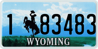 WY license plate 183483