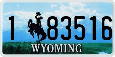WY license plate 183516
