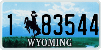 WY license plate 183544