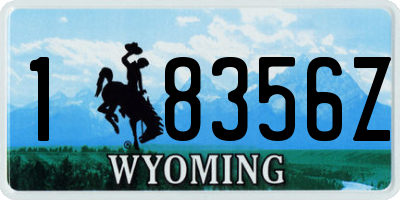 WY license plate 18356Z