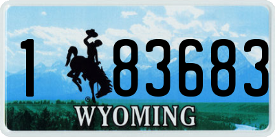 WY license plate 183683