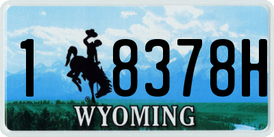 WY license plate 18378H