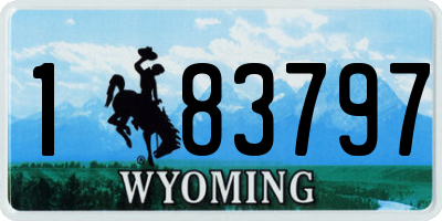 WY license plate 183797