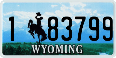 WY license plate 183799