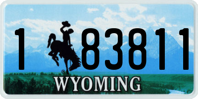 WY license plate 183811