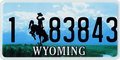 WY license plate 183843
